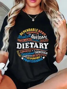 100% Cotton Dietary Shirts Food Service Appreciation Dietary Week Gifts T-Shirt