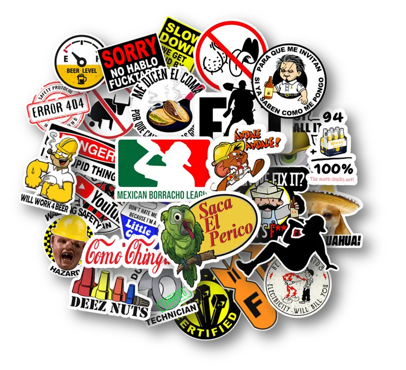 300 Pack Funny Hard Hat Stickers – Variety Pack For Helmets & Toolboxes