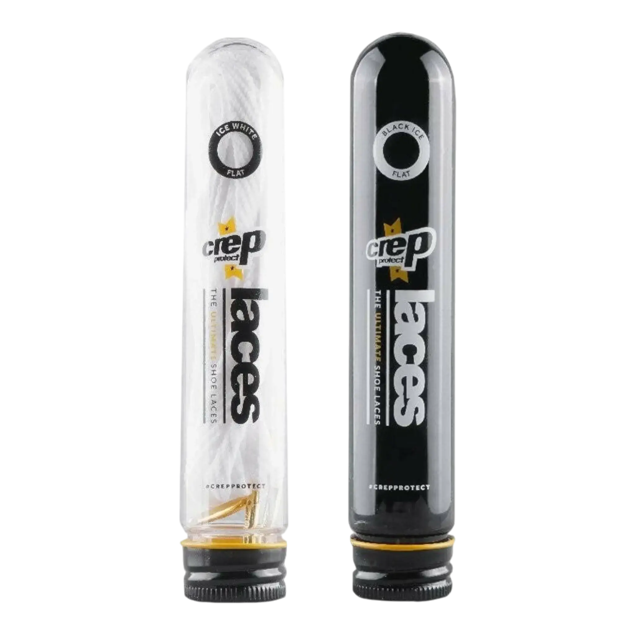 Crep Protect The Ultimate Round Laces in White/Black | One Size