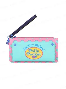 Cute Foldable Long Wallet for Women, Adorable Card Holder with Cartoon Pattern, Coin Purse with Zipper Pocket, Stylish and Practical