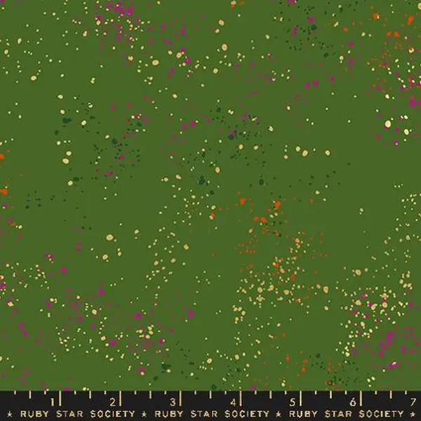 Fabric Ruby Star Society Sarah Green Speckled Metallic by the Quarter Yard RS5027-115M