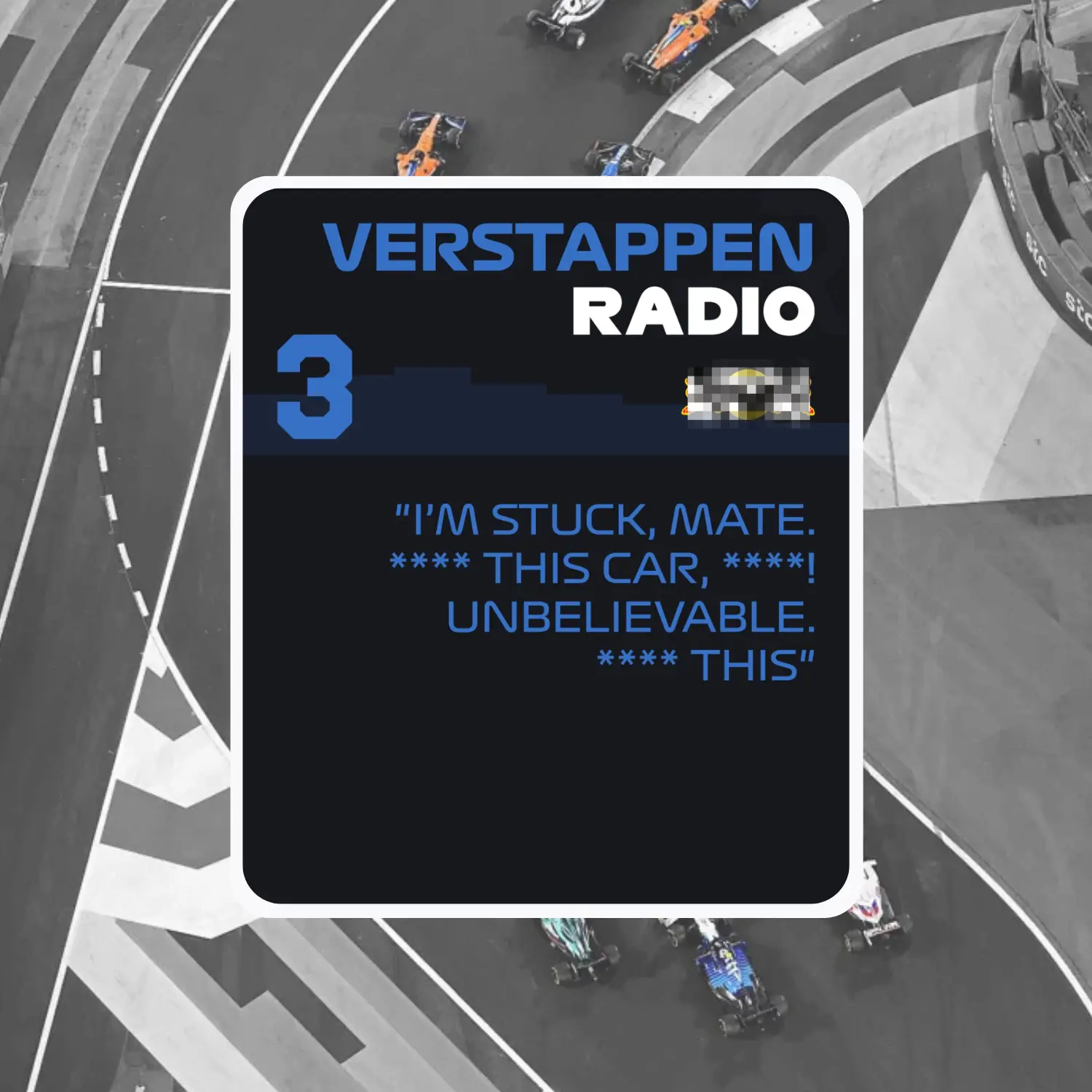 Max Motorsport Radio Message Stickers | Verstappen Radio Sticker | Quote Stickers