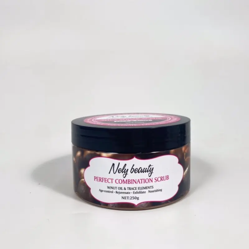 Nely Beauty Perfect Combination Scrub with Walnut Oil & Trace Elements for Age-Resistant Exfoliation and Nourishing Skin Care