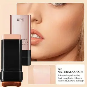 Flawless Eraser Foundation Stick,Korean Hydrating Lightweight Foundation Stick with Brush, Waterproof Thin and Cover Blemishes, Concealer