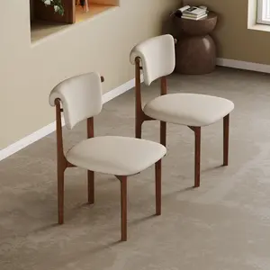 Minu Solid Wood Dining Chair Set of 2 - Natural Wood Finish, Comfortable Design, Ideal for Dining and Home Use