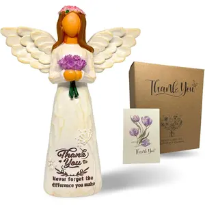 Thank You Gifts for Women, Coworkers, Teachers, 5.5" Angel Figurines Appreciation Gratitude  Gifts for Woman
