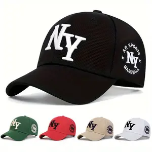 Unisex NY Letter Embroidered Baseball  Outdoor Sport Adjustable Sunscreen Leisure Hat Spring Autumn Travel Tourism Beach Vacation Female TikTokShopBlackFriday initial black friday bucket knit winter Low Profile Baseball  ski elbow cap casual