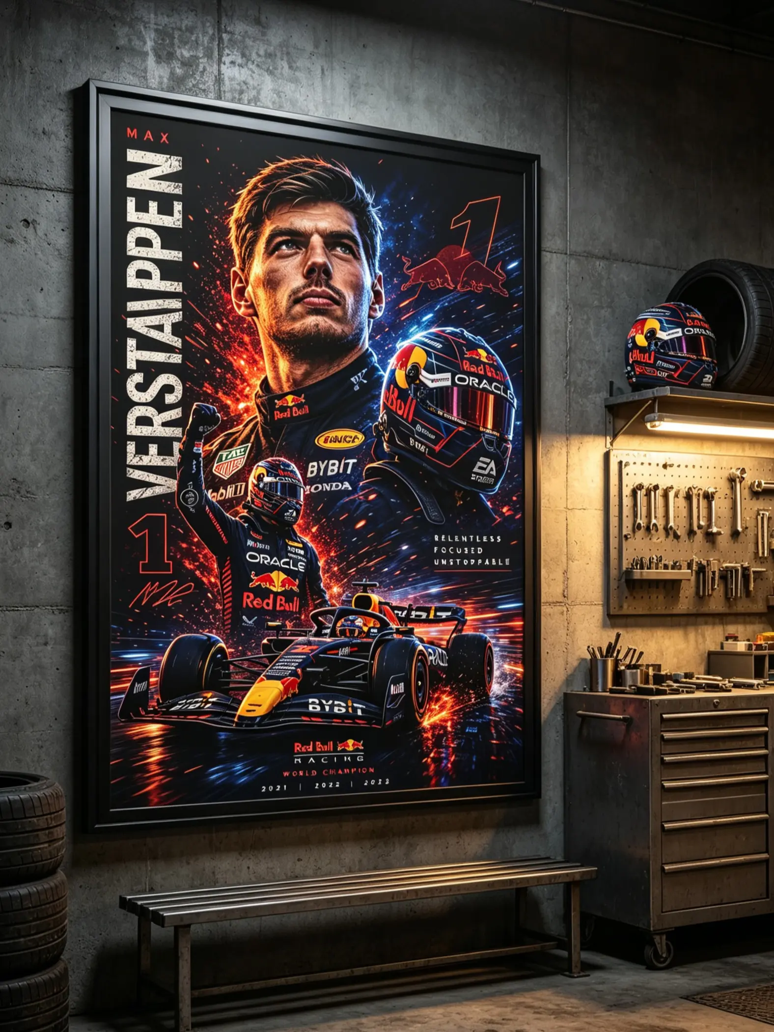 Racing Car Driver Poster | Indoor Outdoor Poster