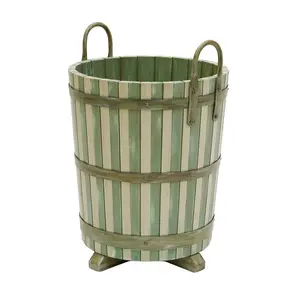 Hand-Painted Stripe Indoor Planter