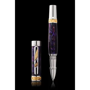 Rainmaker Purple Abalone Shell Rollerball Pen