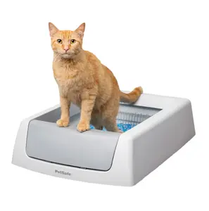 PetSafe ScoopFree Crystal Classic Self-Cleaning Litter Box - Includes 1 Disposable Litter Tray, litter box odor control, easy clean litter system, self cleaning litter box, automatic litter box