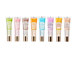 Ruby Kisses Broadway Vita-Lip Clear Lip Gloss, Ultra-Hydrating & Soothing Formula with Vitamins, High-Shine Non-Sticky Finish Lip Balm with Mint, Rosehip, Coconut, Mango, Argan, Honey, Shea (8 Pack)