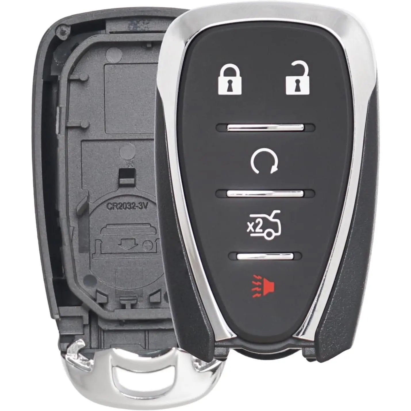 5-Button Plastic Keyless Entry Remote Control Shell Replacement Part for Chevrolet Malibu, Cruze, Camaro (2016-2022) - Car Key Case for Lock/Unlock Car Needs