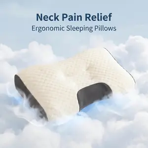 [Memorial Day Sale] Neck Protection Massage Pillow Core, Soft & Breathable All-Season Bed Pillow, Ergonomic Support for Spinal Alignment & Cervical Strain Relief, Machine Washable