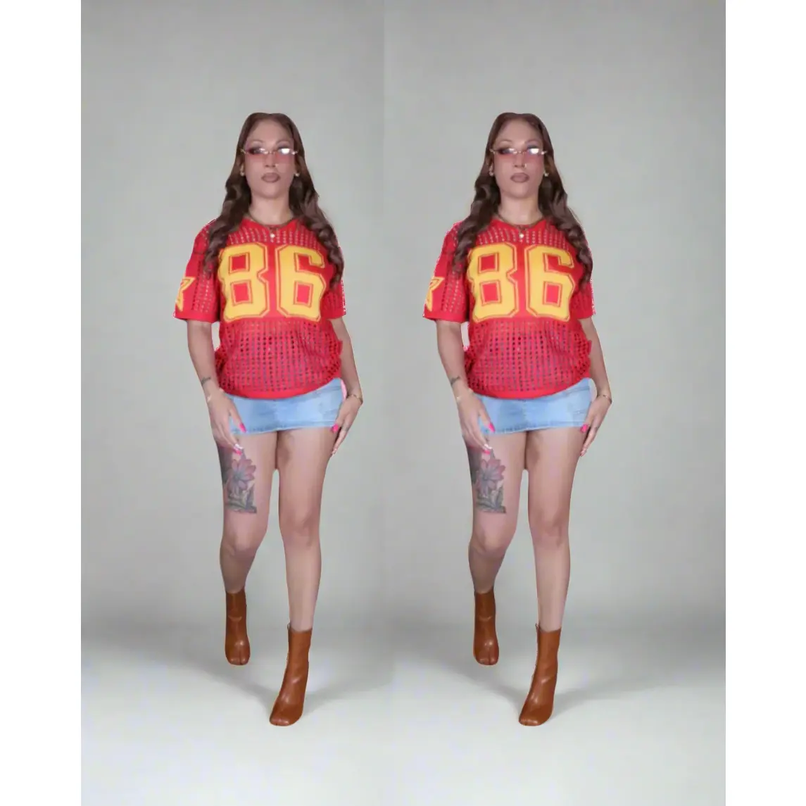 KNITTED JERSEY TOP