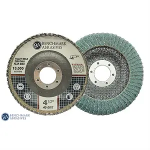 4-1/2" x 7/8" T27 Curved Zirconia Flap Discs for Fillet Welds - 1 Piece