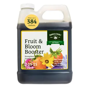 Farmer’s Secret Fruit & Bloom Booster Fertilizer (32oz) - Super Concentrated - Increases Flowering and Yield on All Varieties of Fruits, Vegetables and Flowers