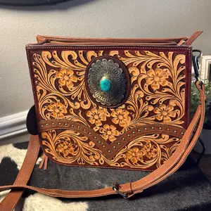 American Darlimg tooled leather boujie  bag