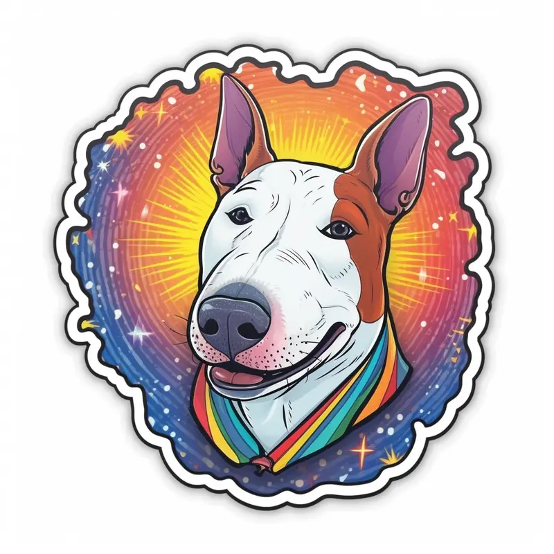 Bull Terrier Bull Terrier Dog Vinyl Decal Sticker for Car, Laptop, Tumbler and More. # 0010595 Vinyl Decal Sticker for Car Window, Laptop, Tumbler and more. #PR-Bull Terrier