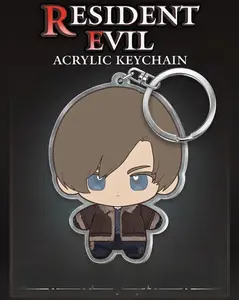 Leon Keychain - Resident Evil Re9 Re4 Acrylic Charm - Resident Evil Keychain - Cute Acrylic Cartoon Keychain, Funny Meme Character Charm for Keys, Bags, Backpack, Durable Gift for Fans & Collectors