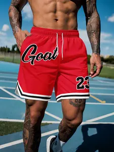 Goat 23 Vintage Basketball Shorts, Athleisure Casual Shorts, Quick-Dry Breathable Sports Training Pants, Trendy Street Fanwear, Loose-Fitting Short