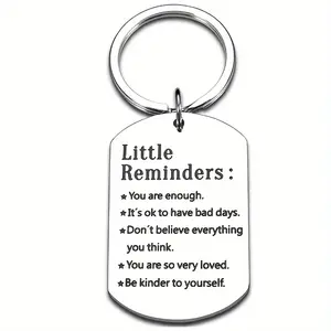 [3pcs Stainless Steel Keychains] Inspirational Keychains with Motivational Quotes - Perfect Gift for Family & Friends on Special Occasions