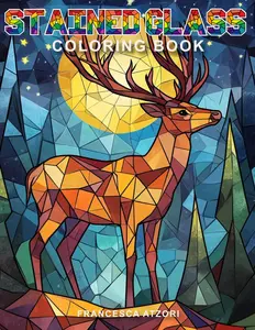 Stained Glass Coloring Book: for Kids, Teens and Adults with Fun, Easy and Relaxing Designs to Color, Paperback