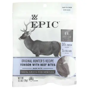 Epic Bar Bites, Venison with Beef Bites, 2.5 oz (70 g)