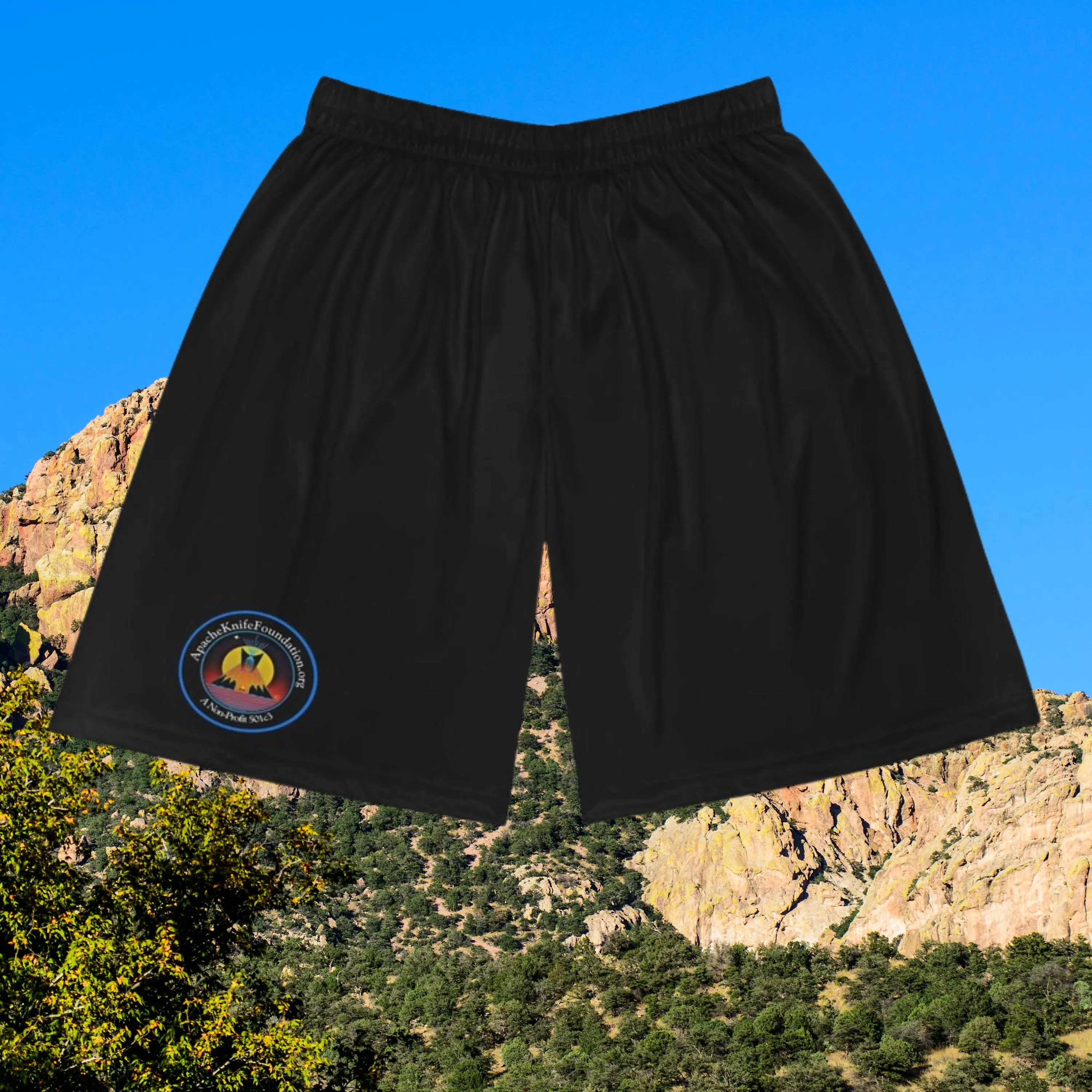Apache Knife Foundation Basketball Shorts Non-Profit - Honoring First Nations, Inuit, Native American Indigenous Cultures