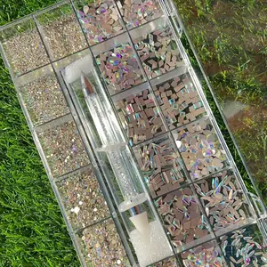 3,100 pcs high quality Nail Rhinestones Great valued box- Professional Nail Crystal Kit-PEN INCLUDED. Manicure Nail Art Nail Care Nail Polish Polish Cutics Cosmetic