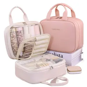 Large - capacity high - end portable handheld cosmetic storage bag for women, travel toiletry bag