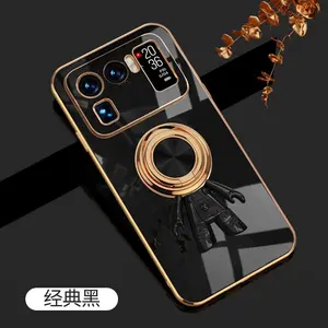 For Xiaomi 11 Ultra 6D Astronaut Electroplated Ring Stand Phone Case HNTKR-0112