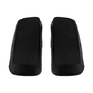 2X Black Saddlebag Lid Covers Speaker Lid Bra Fit For Harley Touring 2014-2022