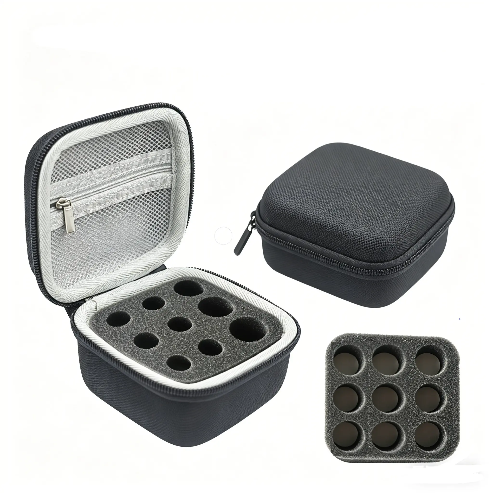 Handheld Peptide Medication Box Insulin Bottle Holder, 9 slots are compatible with standard 3//10ml bottle and individual 10ml bottle, Foam Protection, Only Box Body Sold