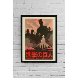 Attack on Titan Poster Shingeki no Kyojin Art Dark Anime Wall Decor AOT Aesthetic Print Manga Artwork Anime Room Decor