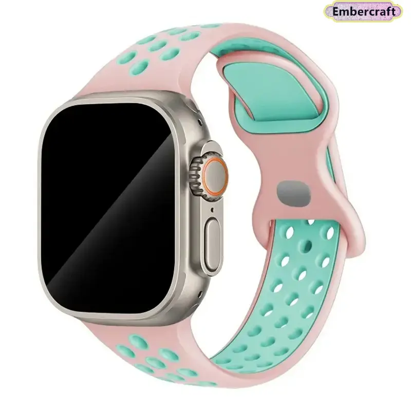 Apple Watch Band Sport Silicone Strap, Breathable Soft Replacement Band Compatible with 38mm–49mm Series 3 4 5 6 7 8 9 SE Ultra, Sweatproof Wristband for Workout, Running and Daily Wear Apple Watch Band Sport Silicone Strap, Breathable Soft Replacement Band Compatible with 38mm–49mm Series 3 4 5 6 7 8 9 SE Ultra, Sweatproof Wristband for Workout, Running and Daily Wear