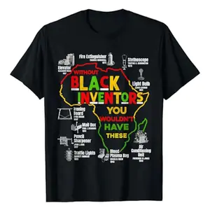 Black Inventors Black History Month African Mens Womens Kids T-Shirt Juneteenth Dashiki Educated I Am Black Clothes Saying Tee