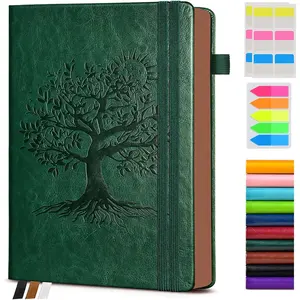 Vintage Leather Journal - 300 Page Lined Journal Notebook with Numbered Pages,A5 Notebook for Women Men,Travel Diary,Daily Journal for Writing, Note Taking, School & Work (5.8" x 8.3")