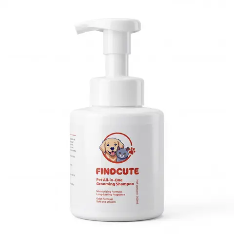 FINDCUTE All-in-1 Probiotic Amino Acid Liquid Pet Shampoo (300ml) - Dog & Cat Grooming Products, Itch Relief, Sensitive Skin Care, Oil Control, Skin Renewal, Moisturizes Coat, Cleaning, Long-Lasting Scent