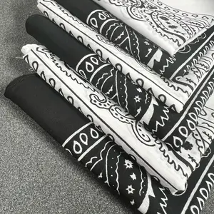 6 Bandanas: 3 White and 3 black bandanas 100% cotton