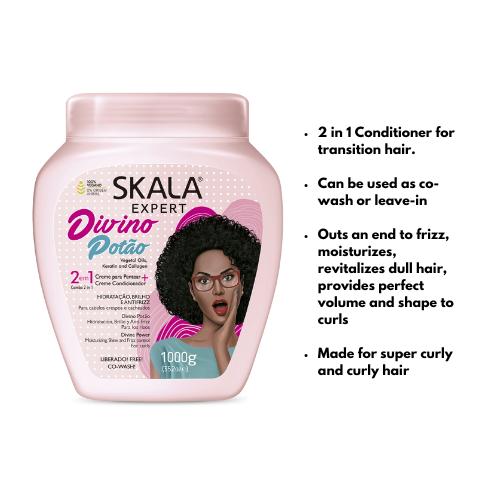 Skala Power Trio - Babosa, Divino Potão & Dona Haircare Trio for Hydrating, Defining & Taming Frizz with Stylish Results - Gel