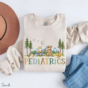 Pediatrics Sweatshirt Crewneck, Pediatric Nurse Sweatshirt and Forest Animals, Peds Sweatshirt, Peds Nurse, Pediatric Nurse Gifts, Peds Crew