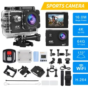 4K Action Camera Sport Video Underwater Camera Wifi Remote 16.0M Mega Pixels 30 FPS Waterproof 64G TF Card 170° H.264 Sports Camera