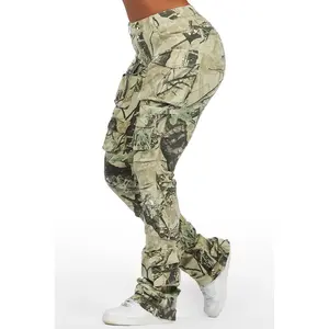 Chabria Tree Camo Stacked Flare Jean