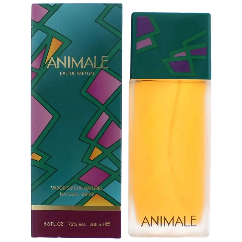 Animale Eau de Parfum Spray for Women - 6.8 oz (200 ml bottle), natural bold fragrance, contains alcohol, geometric patterns, 75% Alcohol