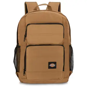 Dickies Tradesman Backpack Extra Large Capacity Logo Water Resistant Casual Daypack for Travel Fits 15.6 Inch Notebook (Brown Duck)