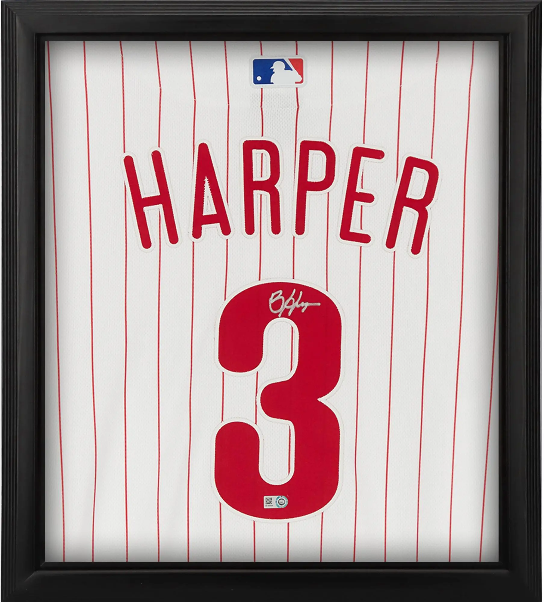 Bryce Harper Philadelphia Phillies Framed Autographed Nike White Authentic MLB Jersey Shadowbox - Fanatics Authentic Certified
