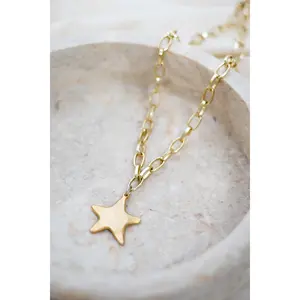 Gold Medium Star Necklace