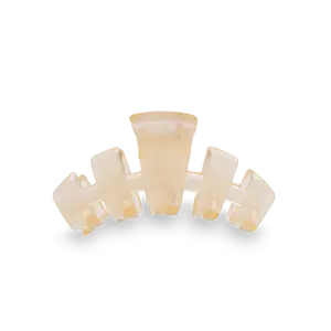 TELETIES - Almond Beige - Tiny - Classic Hair Claw Clip - Strong Grip