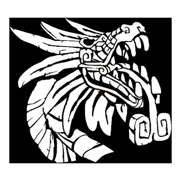 Aztec Quetzalcoatl, Full body, Mayan Kulkulkan Decal/Sticker vinyl for Auto, Laptop, Helmet, Window